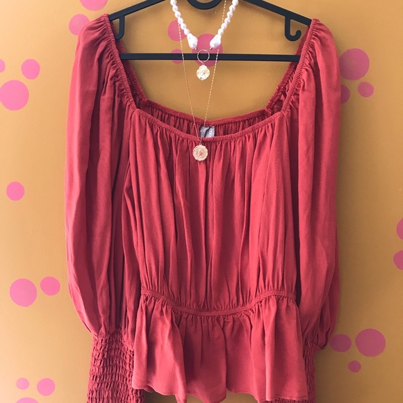 Square neck long sleeve boho blouse - Picture 5 of 5